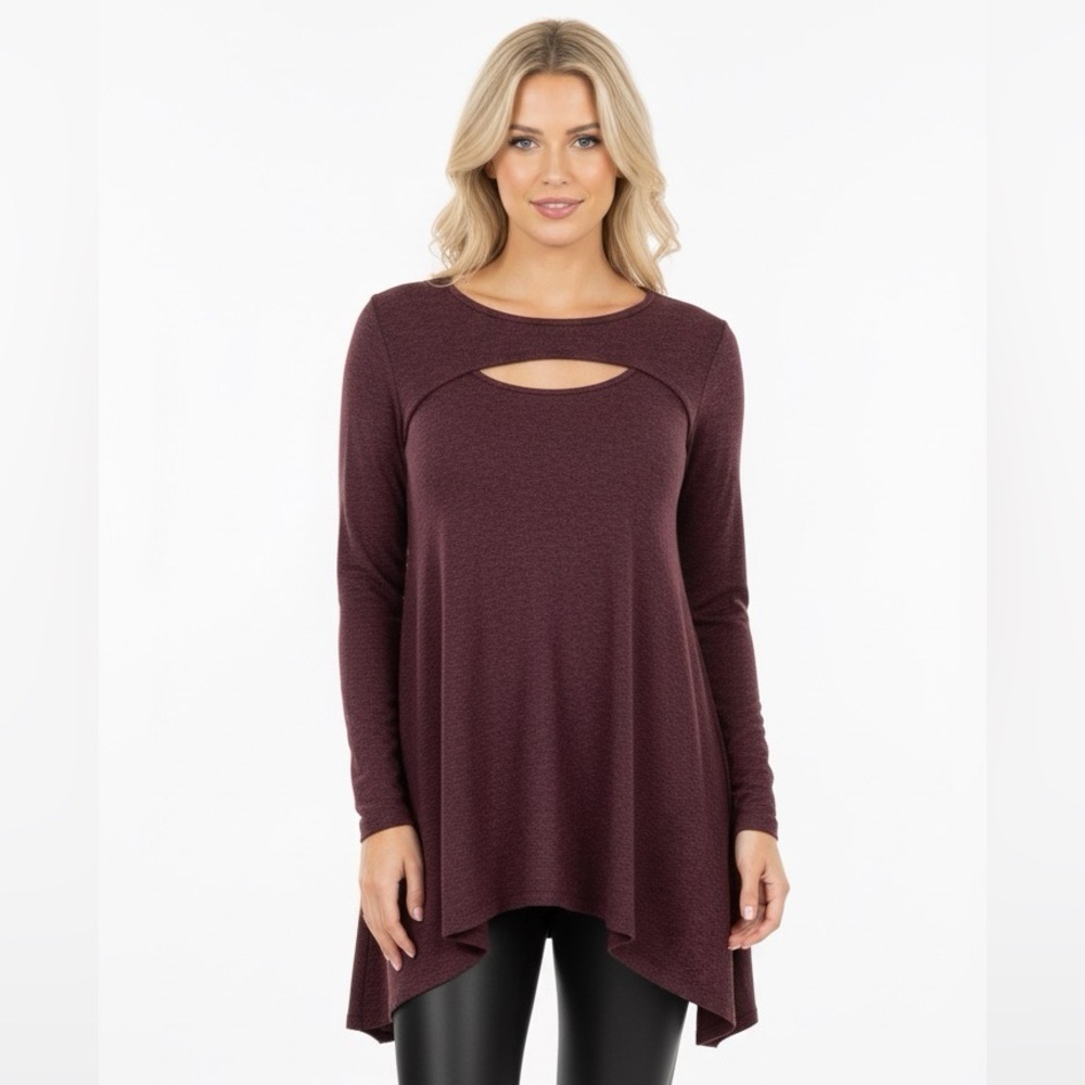 1.4.3. Story by line up small burgundy cozy top